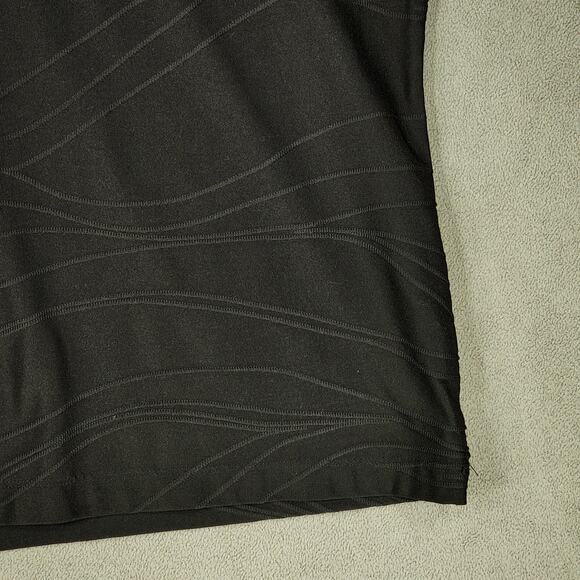 EP Pro Tour Tech Golf Polo Shirt XL Women Abstract Black 1/4 Button Short Sleeve - Picture 9 of 12